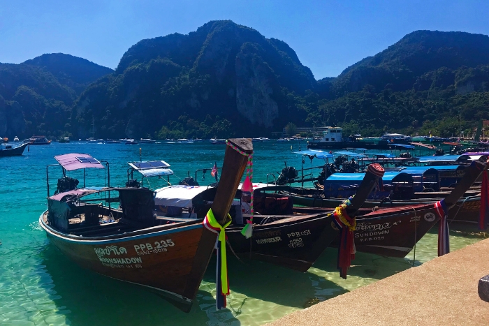 Bateau à long tail à Koh Phi Phi